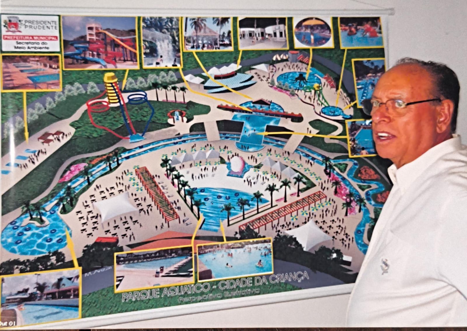 Projeto do Parque Aquático Cidade da Criança, em Presidente Prudente